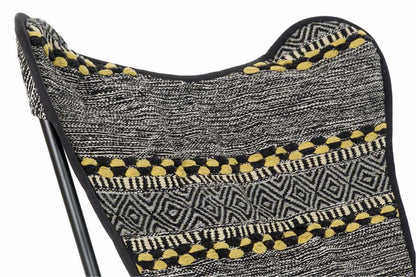 Sillon Algodon Hierro 74X65X90 Mariposa Negro