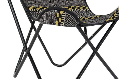 Sillon Algodon Hierro 74X65X90 Mariposa Negro