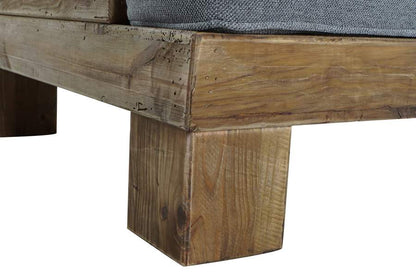 Sofa Madera Reciclada Poliester 224X95X82 Gris