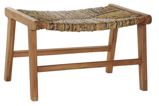 Descalzadora Teca Fibra 65X47X40 Natural