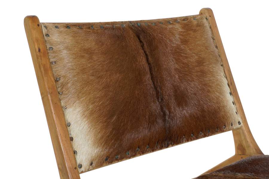 Butaca Teca Piel 65X78X68 Vaca Marron