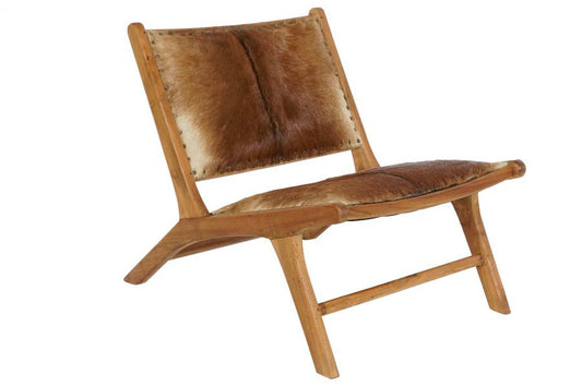 Butaca Teca Piel 65X78X68 Vaca Marron