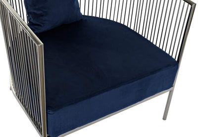 Butaca Acero Poliester 66X69X70 Azul Marino