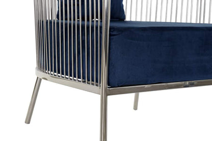 Butaca Acero Poliester 66X69X70 Azul Marino