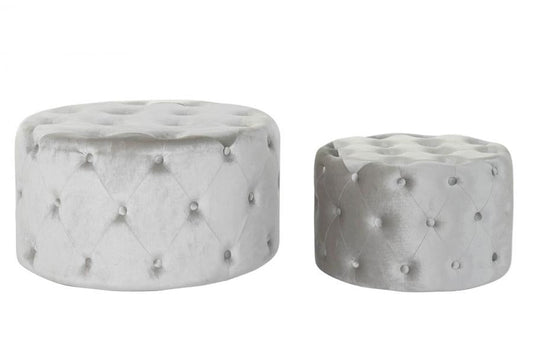 Reposapies Set 2 Velvet Mdf 78X78X42 Terciopelo