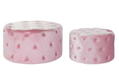 Reposapies Set 2 Velvet Mdf 80X80X43 Terciopelo