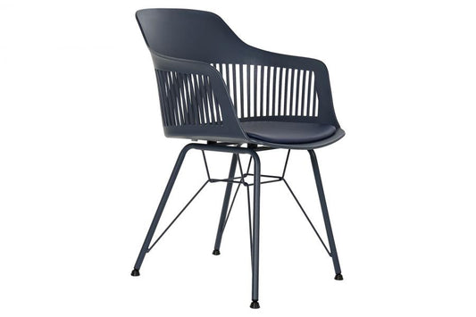 Silla Pp Metal 56X53X81 Mate Azul Marino