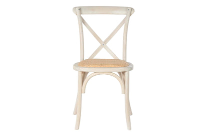 Silla Madera Ratan 49X44X88 Crossback Decape