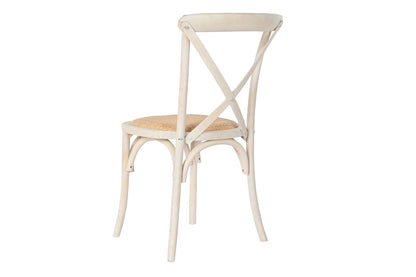 Silla Madera Ratan 49X44X88 Crossback Decape