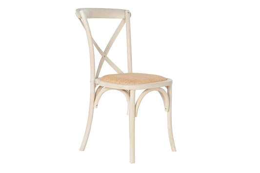 Silla Madera Ratan 49X44X88 Crossback Decape