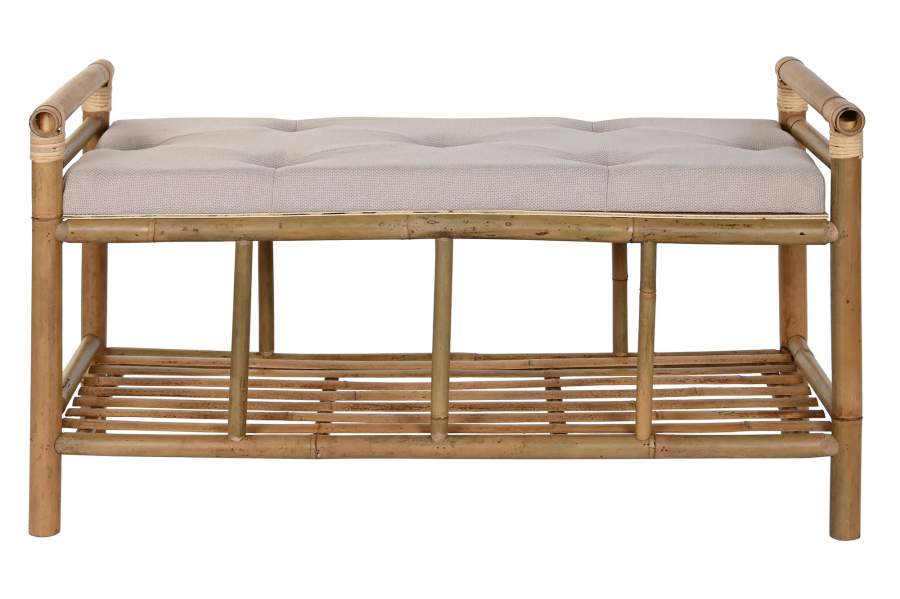 Descalzadora Bambu Algodon 100X44X54 Natural