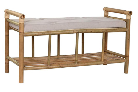 Descalzadora Bambu Algodon 100X44X54 Natural