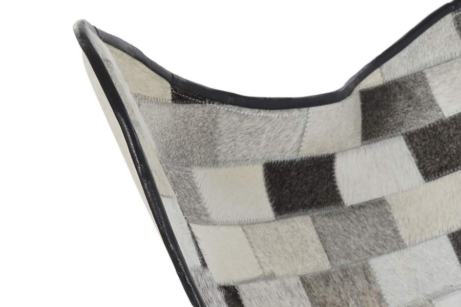 Silla Metal 74X70X90 Silla Metal Piel Mariposa
