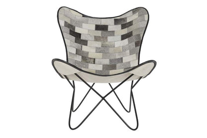 Silla Metal 74X70X90 Silla Metal Piel Mariposa
