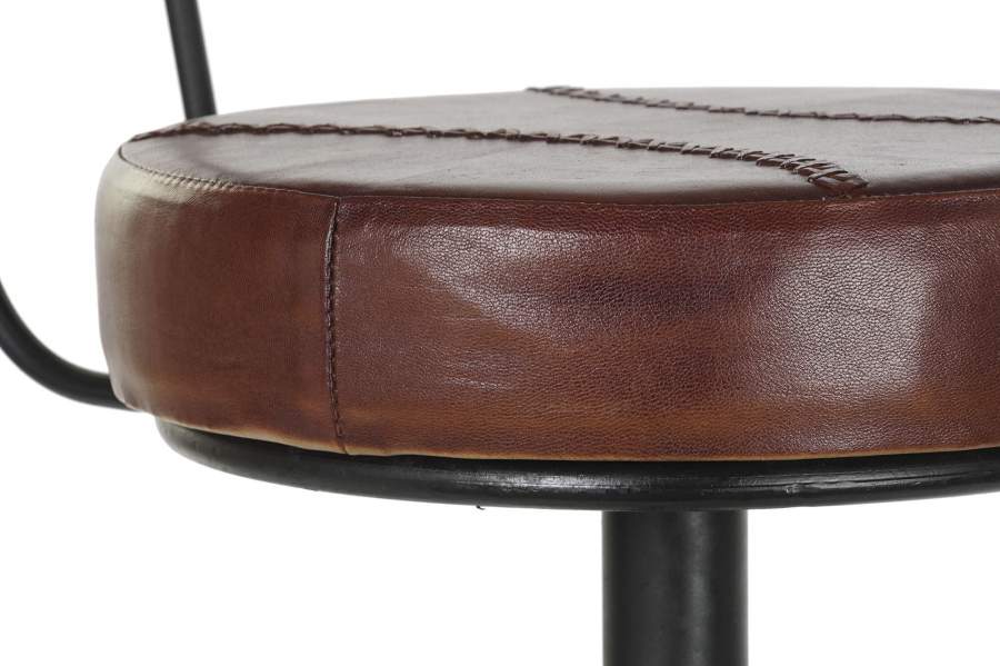 Taburete Metal Piel 45X46X118 Taburete Metal Piel