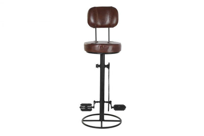 Taburete Metal Piel 45X46X118 Taburete Metal Piel