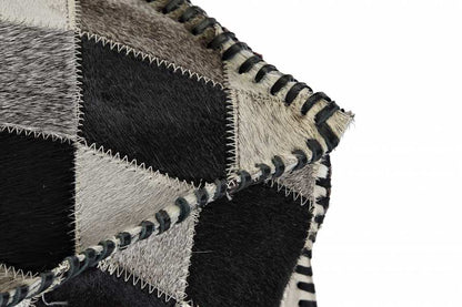 Pouf Piel Poliester 45X45X40 Rombos Marron