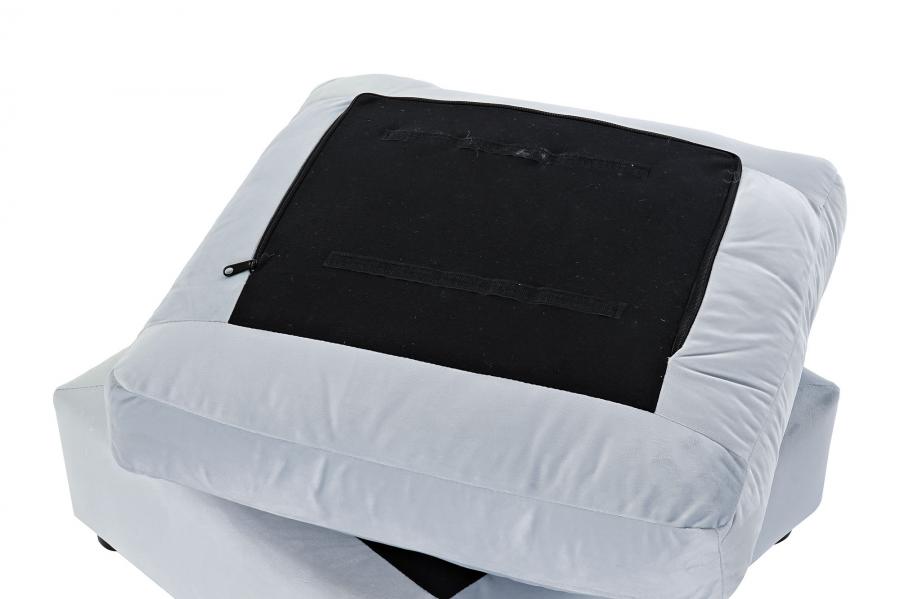 Reposapies Poliester Madera 55X55X35 Azul Celeste