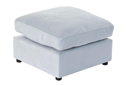 Reposapies Poliester Madera 55X55X35 Azul Celeste
