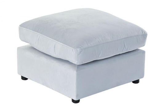 Reposapies Poliester Madera 55X55X35 Azul Celeste