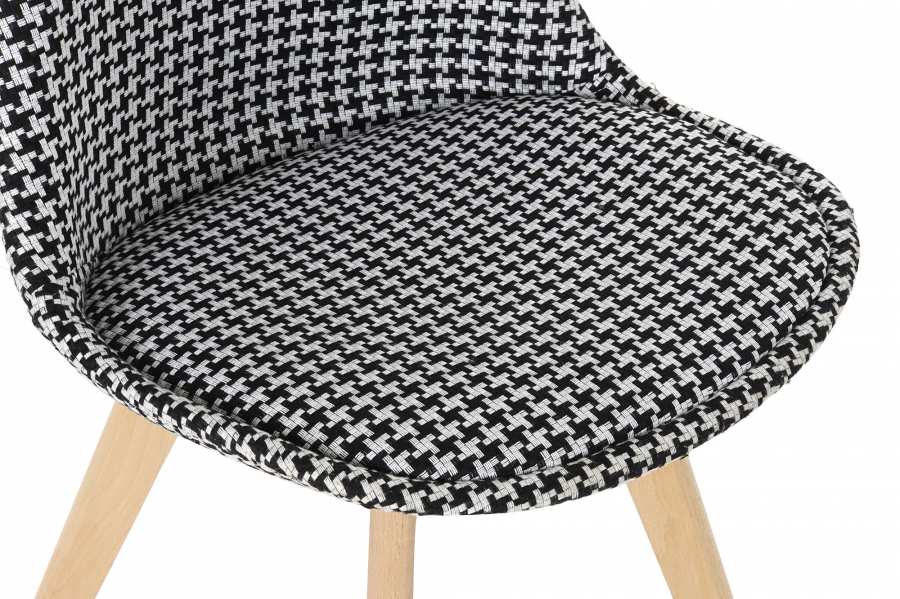 Silla Poliester Madera 47X50X80 Pata De Gallo