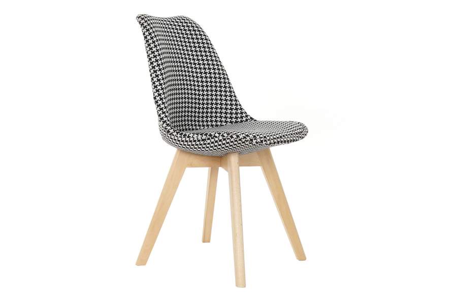 Silla Poliester Madera 47X50X80 Pata De Gallo