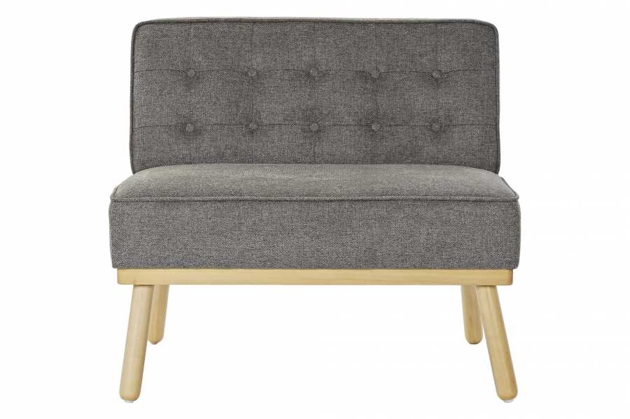 Sillon Lino Abeto 80X66X72 Capitone Gris Oscuro