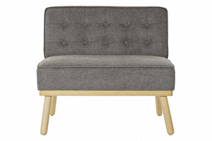 Sillon Lino Abeto 80X66X72 Capitone Gris Oscuro