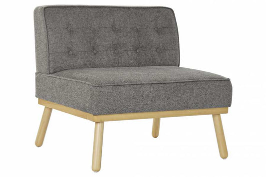 Sillon Lino Abeto 80X66X72 Capitone Gris Oscuro