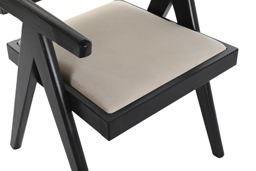 Silla Olmo Ratan 55X54X82 Tapizado Negro
