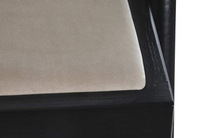 Silla Olmo Ratan 55X54X82 Tapizado Negro