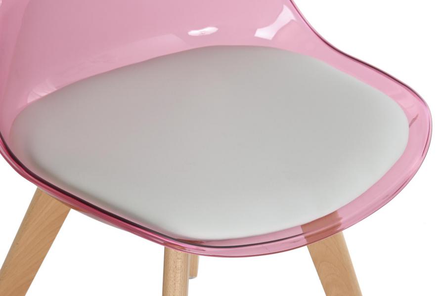Silla Pvc Abedul 54X47X81 Rosa