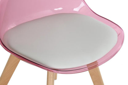 Silla Pvc Abedul 54X47X81 Rosa