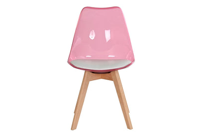 Silla Pvc Abedul 54X47X81 Rosa