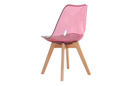 Silla Pvc Abedul 54X47X81 Rosa
