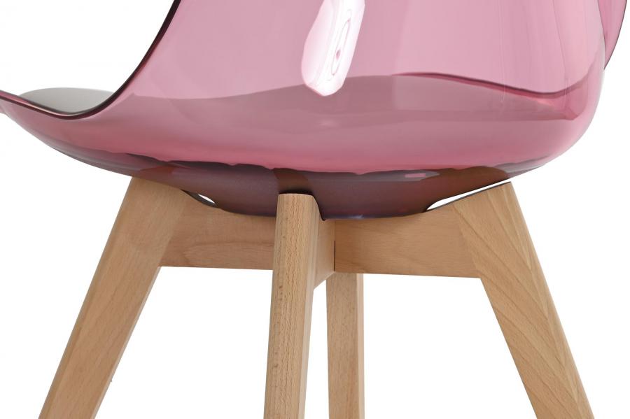 Silla Pvc Abedul 54X47X81 Rosa