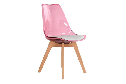 Silla Pvc Abedul 54X47X81 Rosa