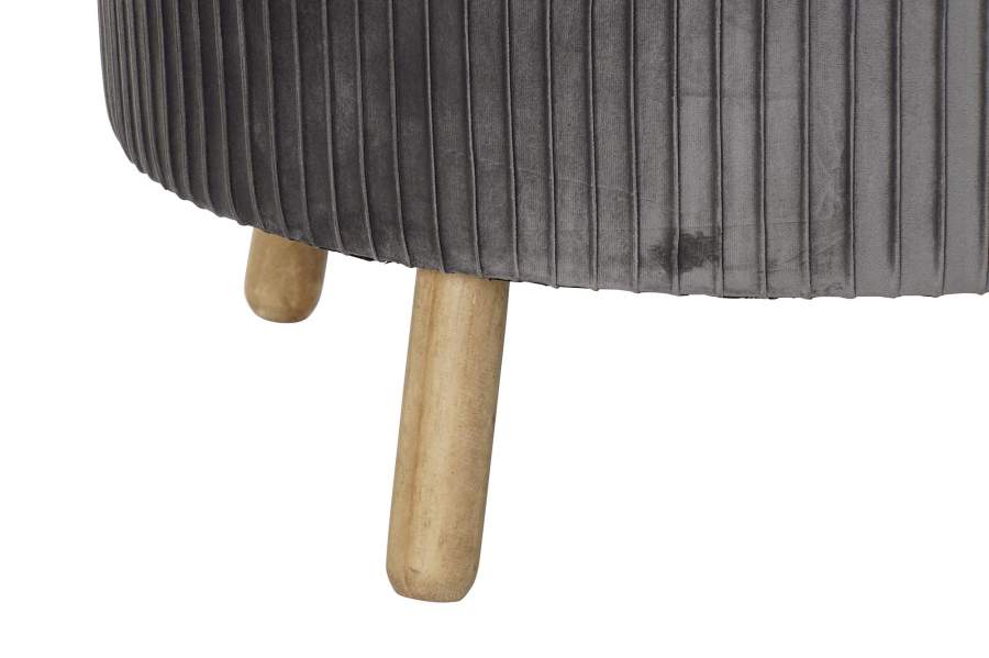 Reposapies Velvet Madera 80X80X38 Terciopelo
