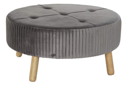 Reposapies Velvet Madera 80X80X38 Terciopelo