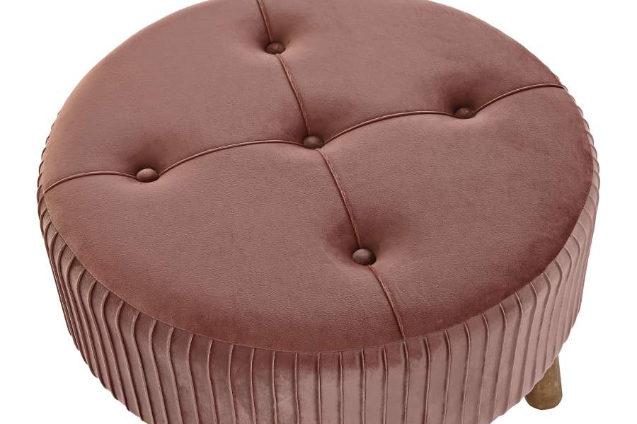 Reposapies Velvet Madera 61X61X38 Terciopelo