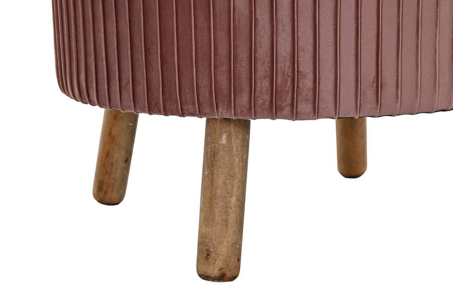 Reposapies Velvet Madera 61X61X38 Terciopelo