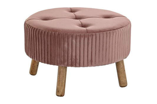 Reposapies Velvet Madera 61X61X38 Terciopelo