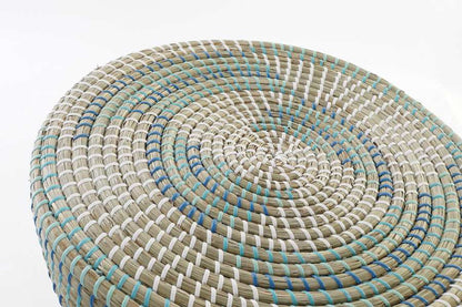 Reposapies Ratan Seagrass 41X41X42 Turquesa
