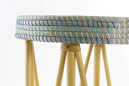 Reposapies Ratan Seagrass 41X41X42 Turquesa