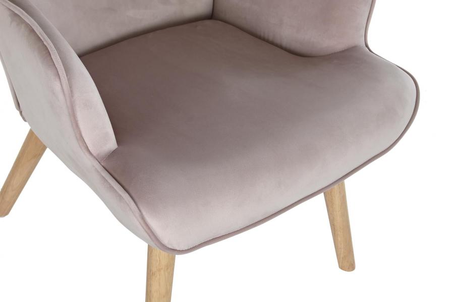 Butaca Poliester Madera 75X69X96 Rosa