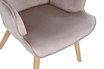 Butaca Poliester Madera 75X69X96 Rosa