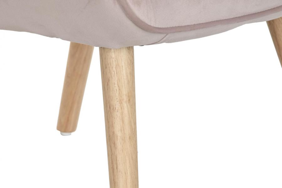 Butaca Poliester Madera 75X69X96 Rosa