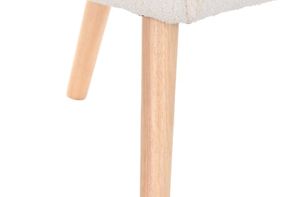 Butaca Poliester Madera 65X75X96 Crema