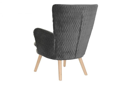 Butaca Poliester Madera 66X67X92 Gris Oscuro