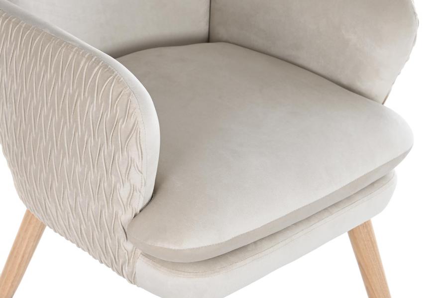 Butaca Poliester Madera 67X70X95 Beige